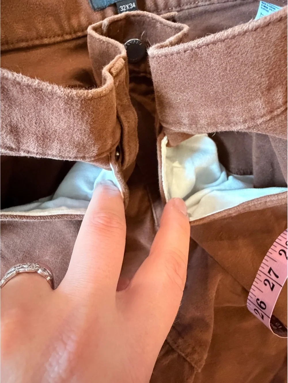 Banana Republic Traveler Pants Men 32x34 Brown Athletic Tapered Stretch 5 Pocket
